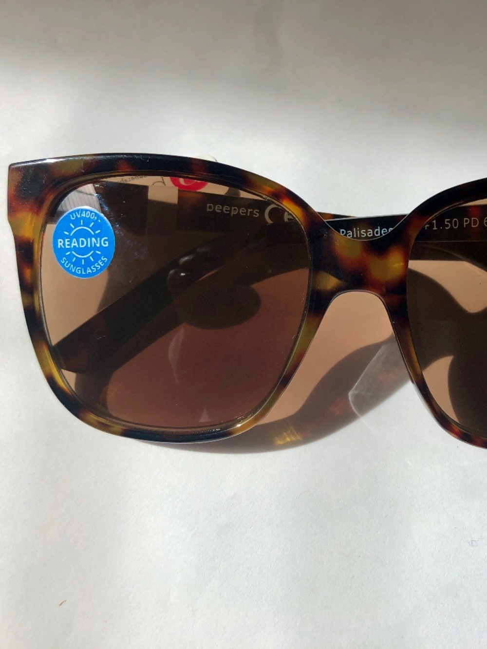 New Peepers Palisades Oversized Tortoise Sun Readers +1.50